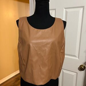 Tahari Women's Brown Sleeveless Blouse